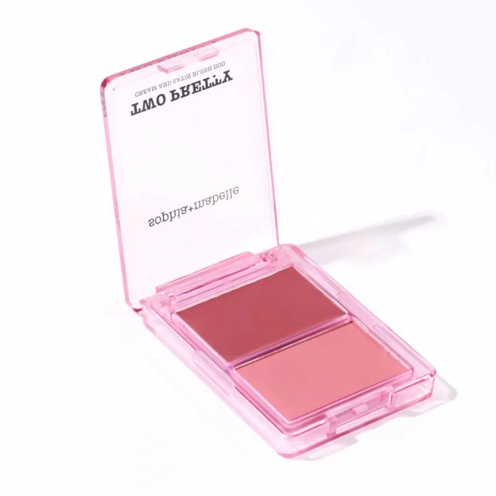 SOPHIA + MABELLE Two Pretty Cream & Satin Blush Duo in Strawberry Sorbet